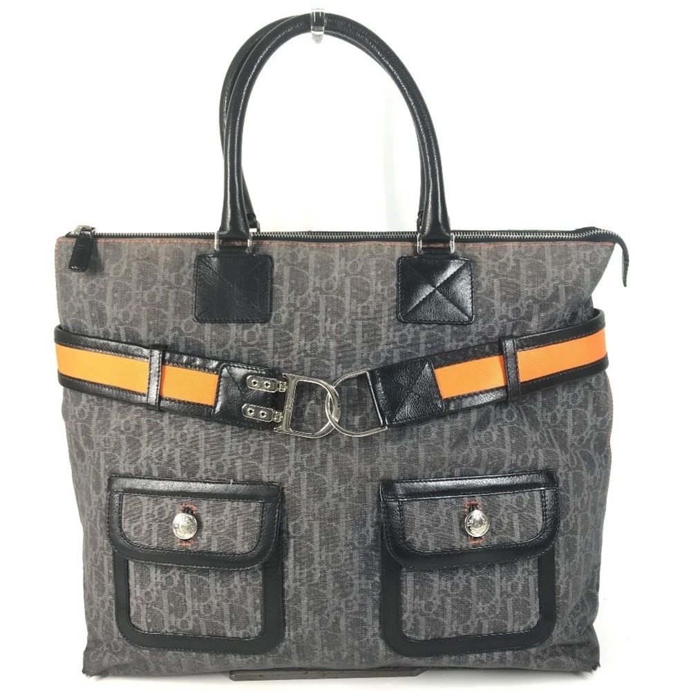 CHRISTIAN DIOR Blue Leather Trotter Shoulder Bag